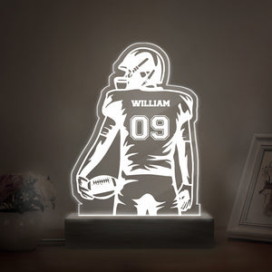 Personalized Football Player LED Night Light Football Team Gift CH07 899460