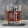 Personalized Name American 1776–2026 Flag Whiskey Glass HA75 920266