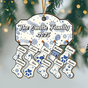 Custom Name Family With Pet - Personalized Wood Ornament LM32 895377