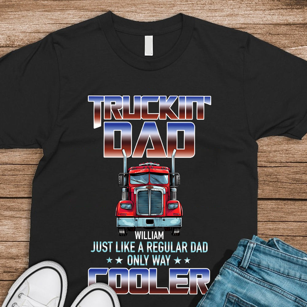 Personalized Cool Trucker Dad Dark Shirt For Car Lover TH10 894509