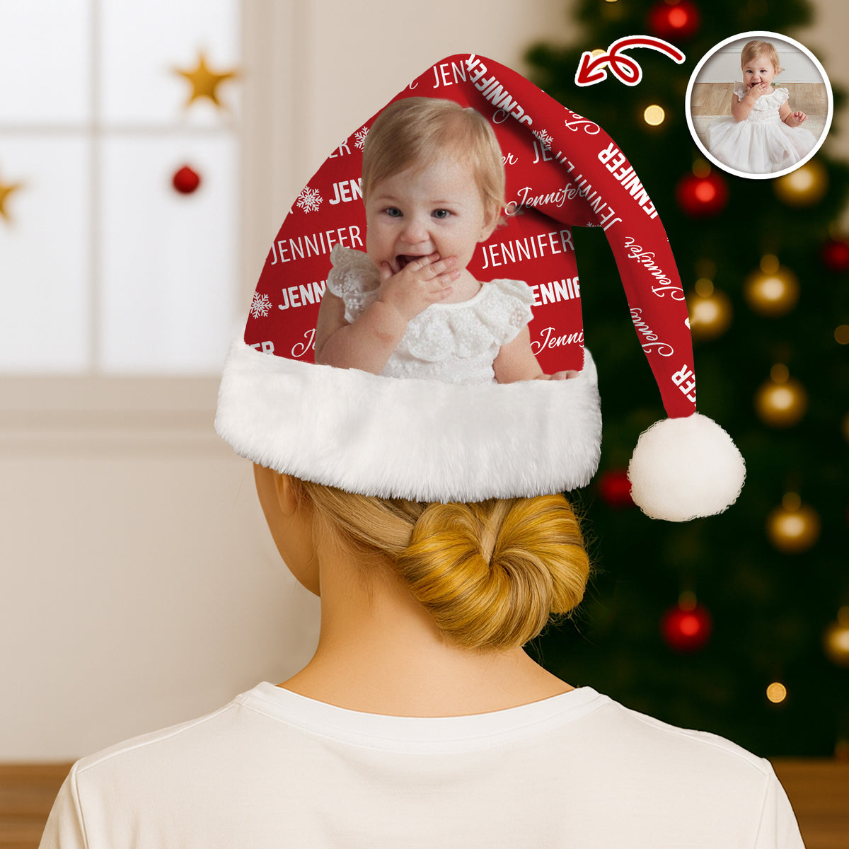 Custom Photo Santa Hat For Family Gift LM32 895081