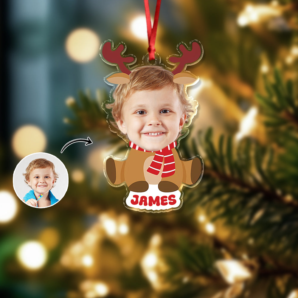 Custom Photo Baby Santa Claus Christmas Acrylic Ornament Xmas Decor HA75 897248