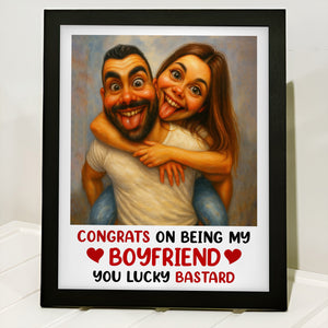 Custom Couple Photo Congrats On Being My Husband Picture Frame LM32 893921