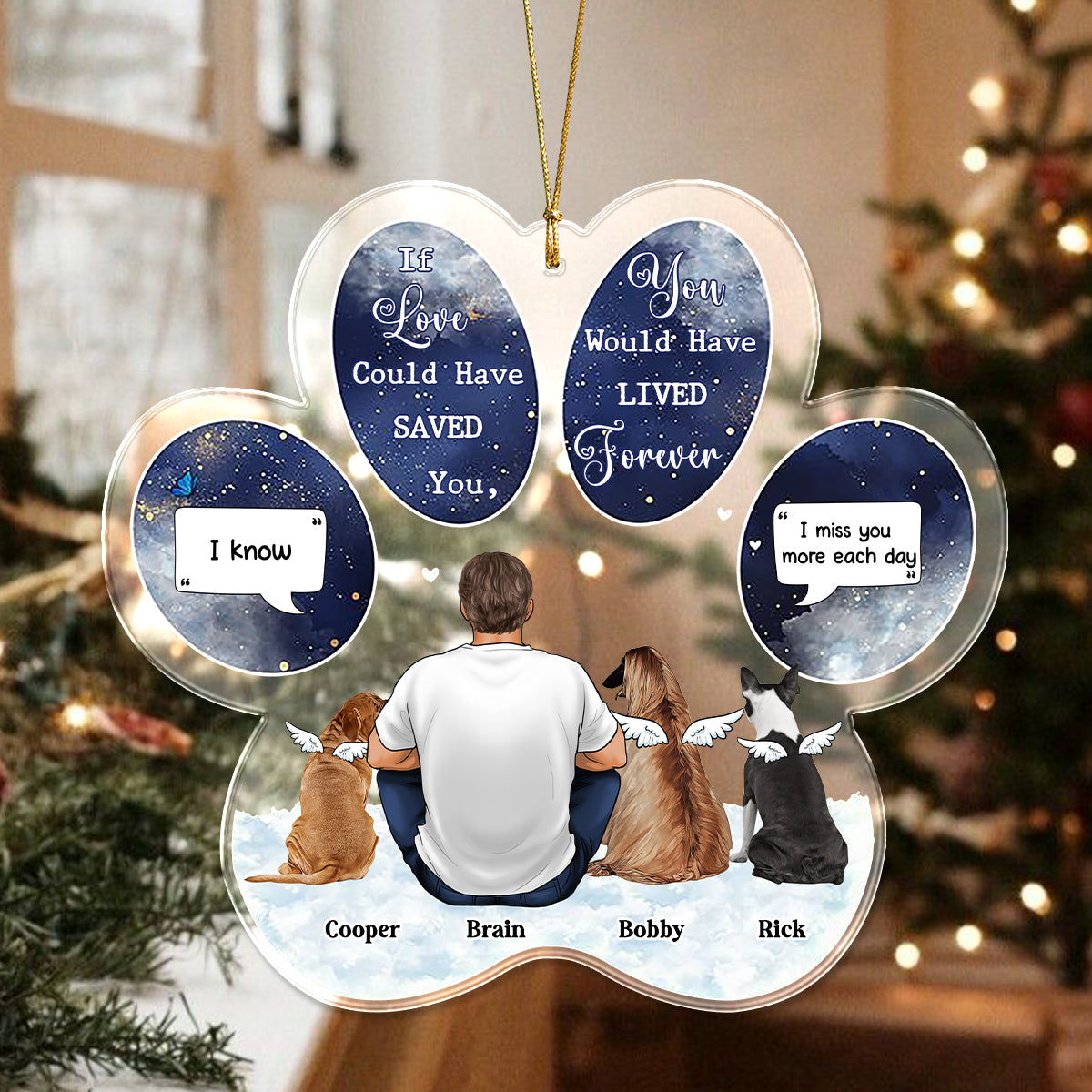 You Were My Favorite Hello And Hardest Goodbye - Personalized Custom Shaped Acrylic Ornament LM32 895915