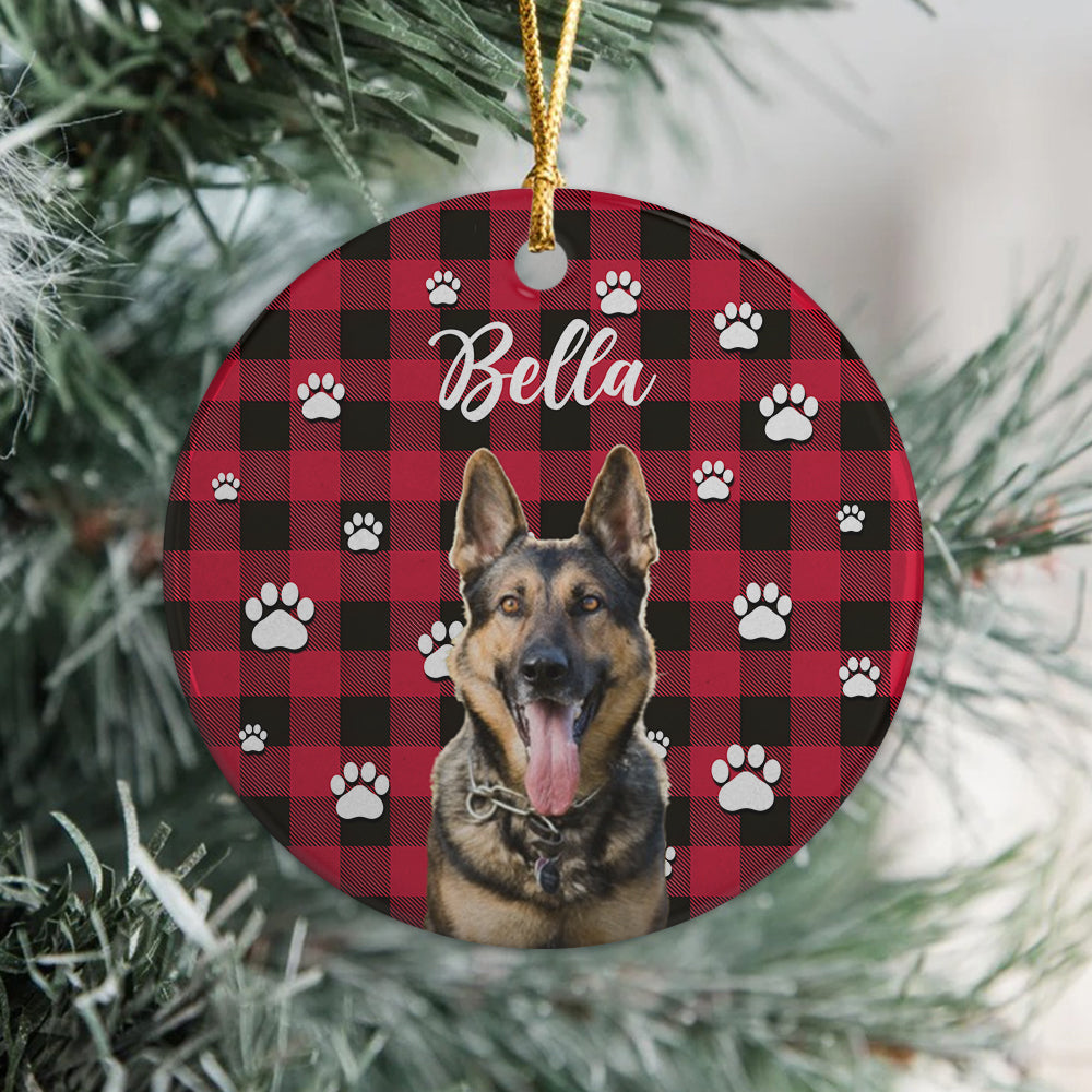 Custom Pet Photo With Icon For Dog And Cat Lovers Ceramic Ornament TH10 894257