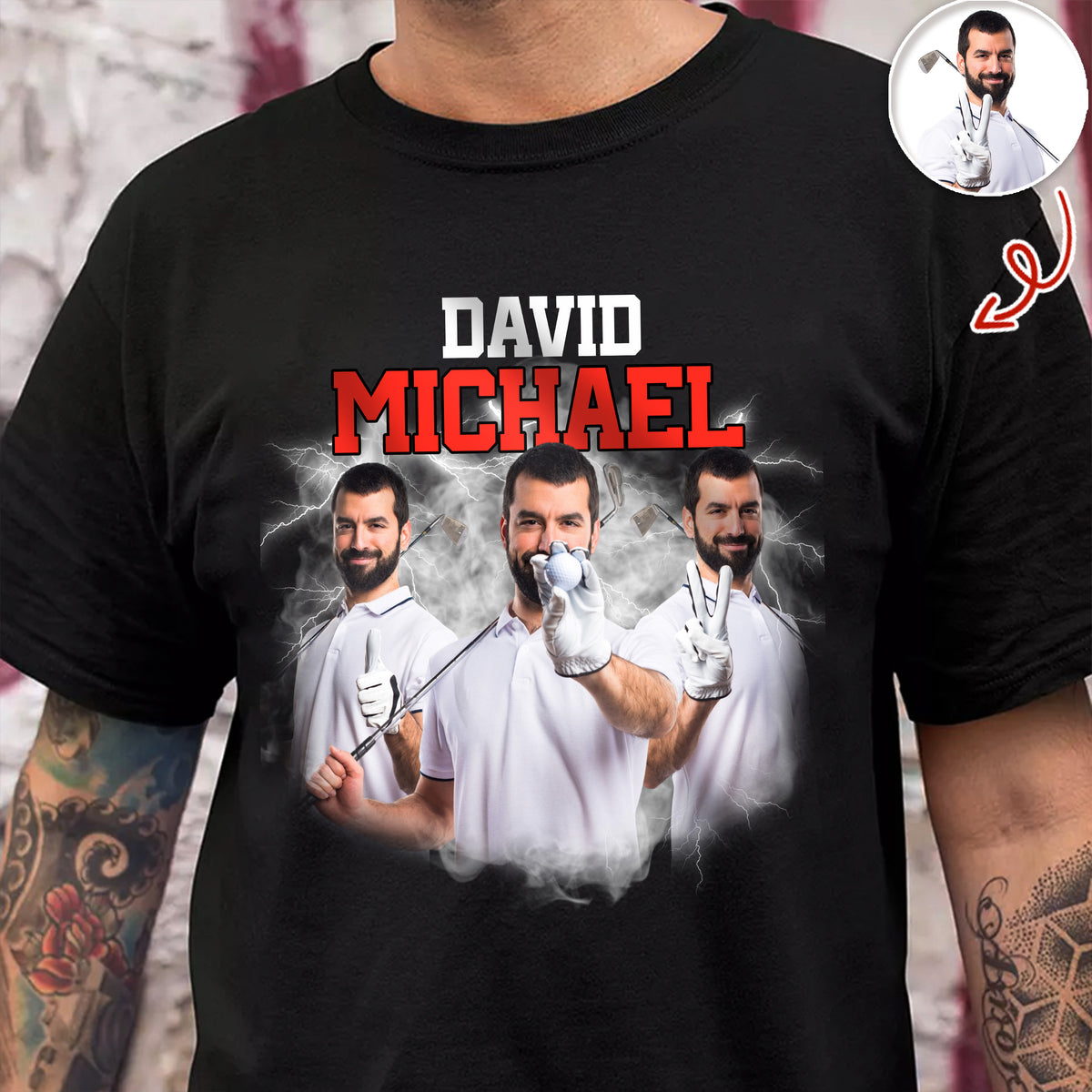 Custom Photo And Name With Retro Style For Golfer TH10 898091