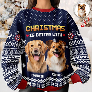Christmas Better - Personalized Ugly Sweater For Dog Cat Lovers LM32 895573