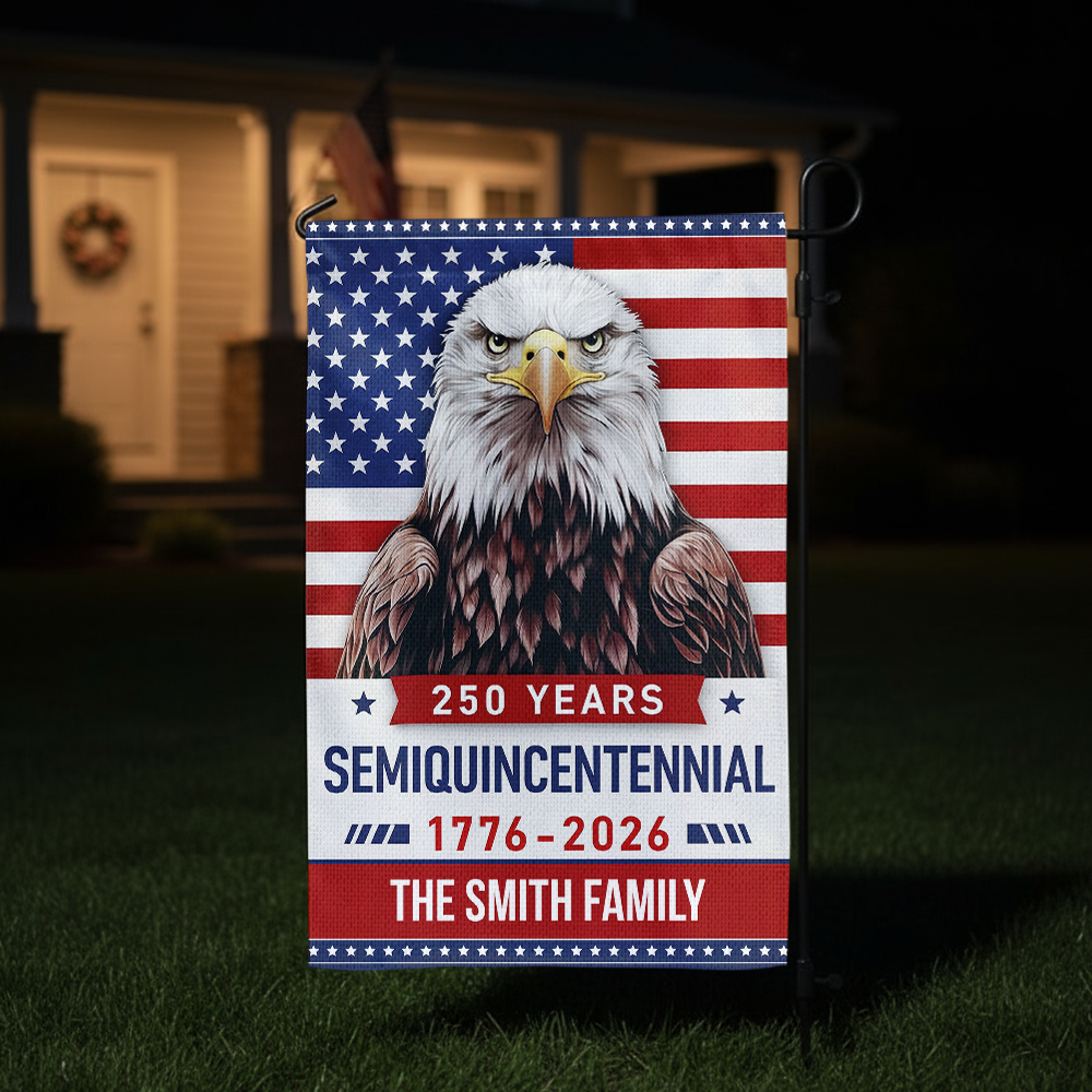 250th Anniversary Semiquincentennial Eagle Personalized Garden Flag HA75 898778