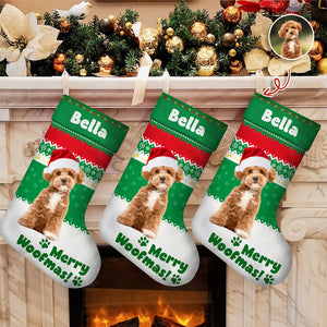 Custom Funny 3D Pet - Personalized Christmas Stocking Gift For Dog And Cat Lovers CH07 895686