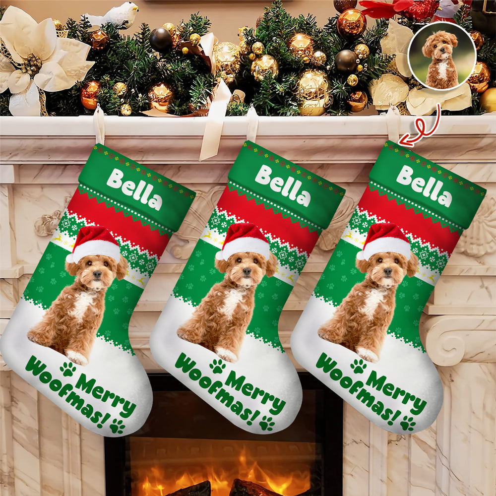 Custom Funny 3D Pet - Personalized Christmas Stocking Gift For Dog And Cat Lovers CH07 895686
