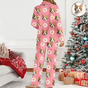 Custom Face Photo With Icon Pajamas Gift For Cat Lovers TH10 896655