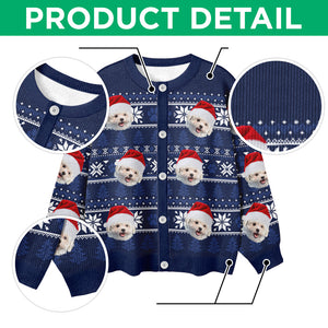 Custom Dog Cat Face Photo Ugly Cardigan For Dog/Cat Lover TH10 896585