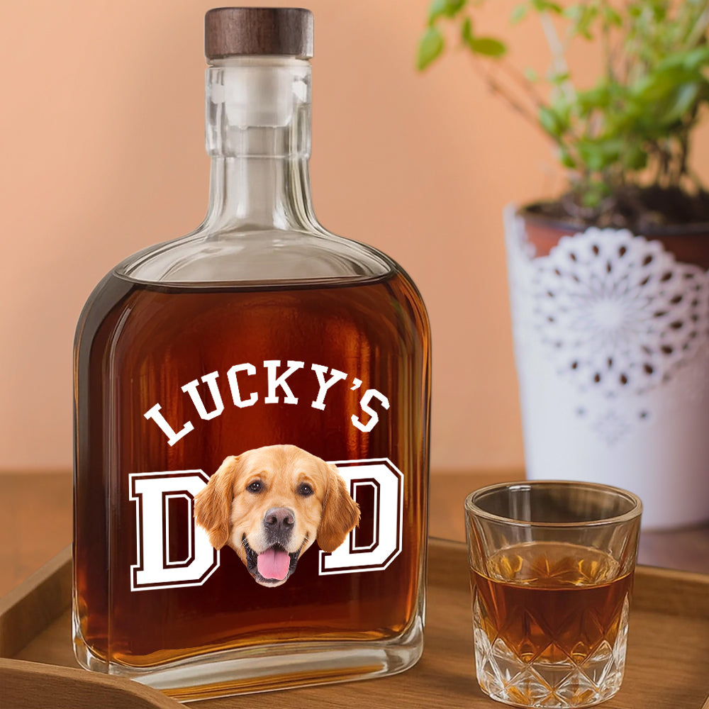 Custom Photo Dog Cat Dad Whiskey Bottle Dog Lovers Gift CH07 895960