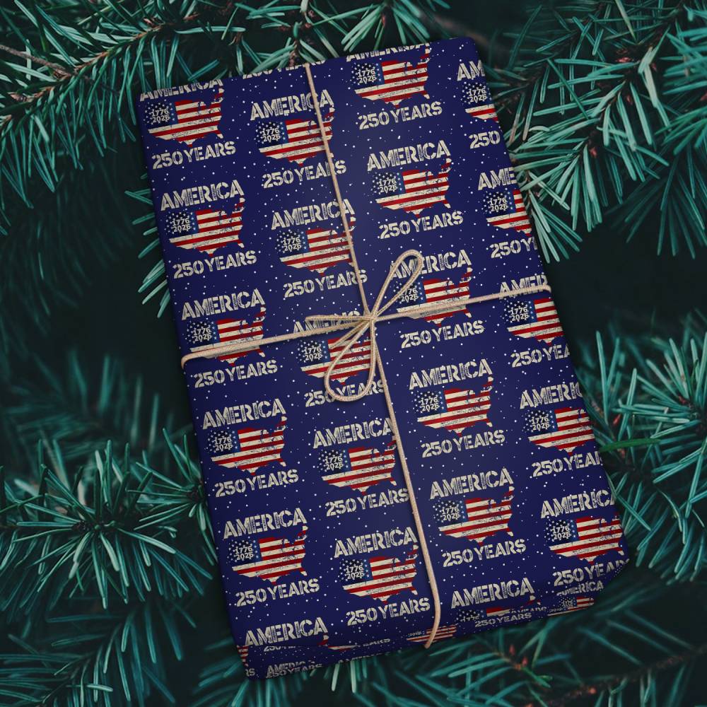 250 Years America Anniversary 250th Independence Day Wrapping Paper HO82 900698