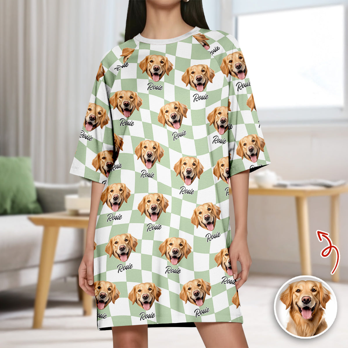 Custom Photo Nightgown Gift For Dog Owners TH10 898701