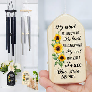 My Mind Still Talks To You Sunflower Personalized Memorial Wind Chimes HA75 892118