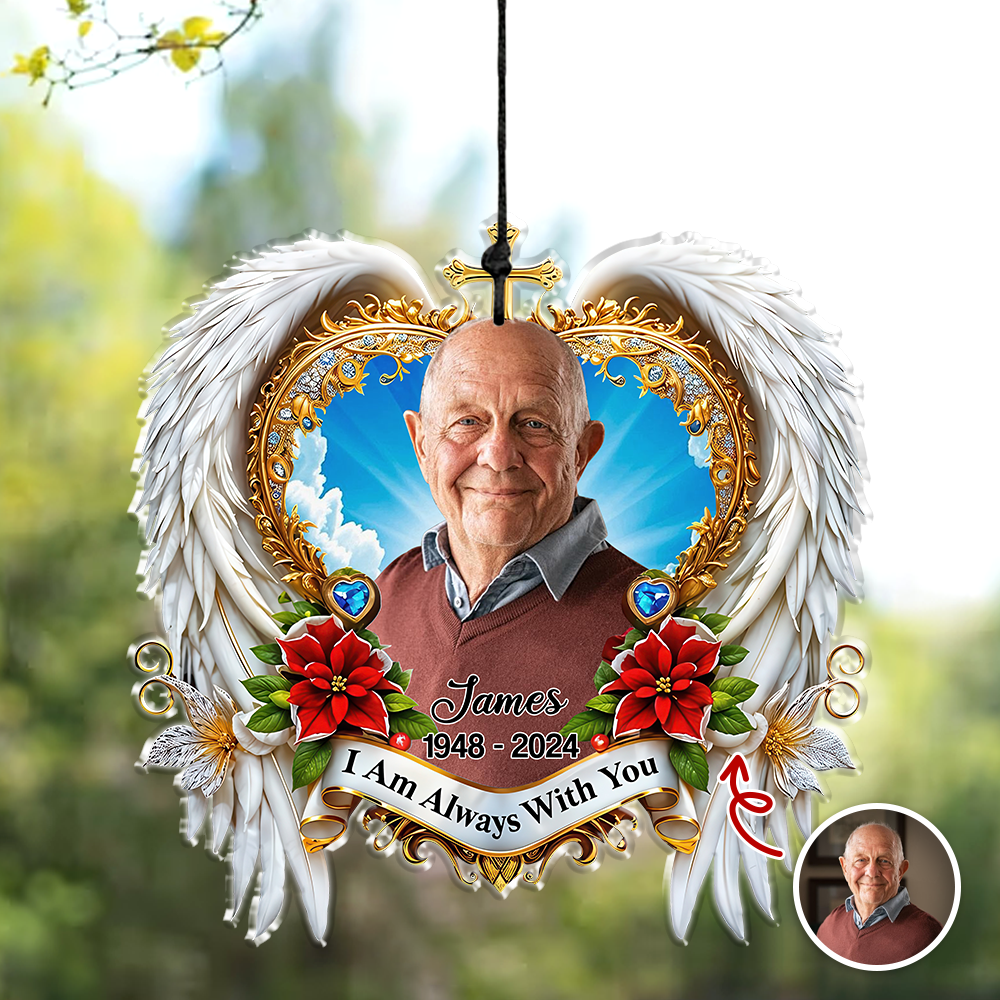 I'm Always With You - Custom Memorial Photo Acrylic Wind Chimes CH07 896508