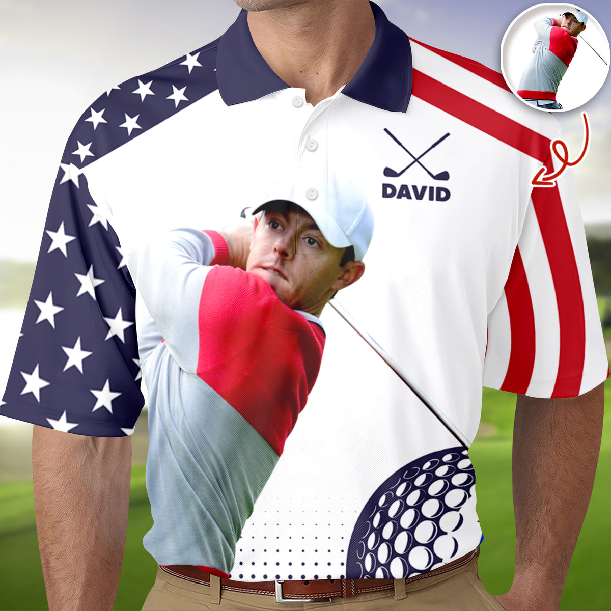 Custom Photo Golf Player Polo Shirt Golf Lovers Gift For Him CH07 896584