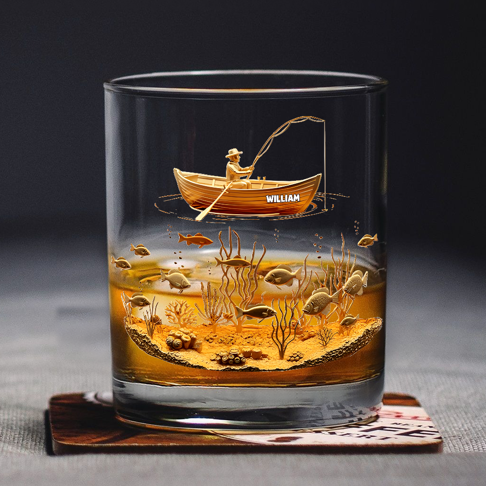 Fishing Man - Personalized Whiskey Glass Gifts For Fishing Lovers CH07 899874