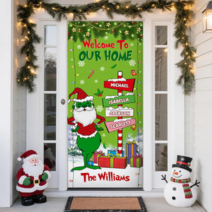 Custom Family Name Welcome To My Home Door Cover Christmas Gift For Family CH07 899970