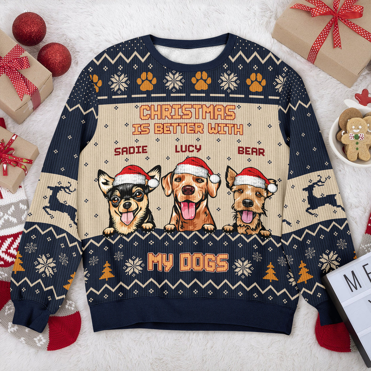 Tit The Season - Personalized Ugly Sweater Gift For Dog Lovers TH10 896105