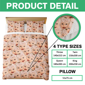 Custom Funny Photo Portrait Bedding Set Birthday, Christmas Gift For Family CH07 899650