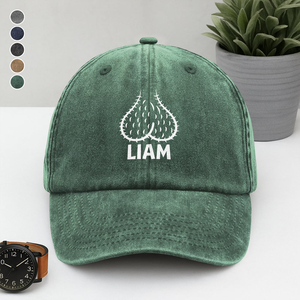Custom Name Sack Ball Personalized Washed Denim Baseball Cap Funny Gifts for Men CH07 910200