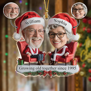 Custom Growing Old Together Since Couple Acrylic Ornament CH07 899252