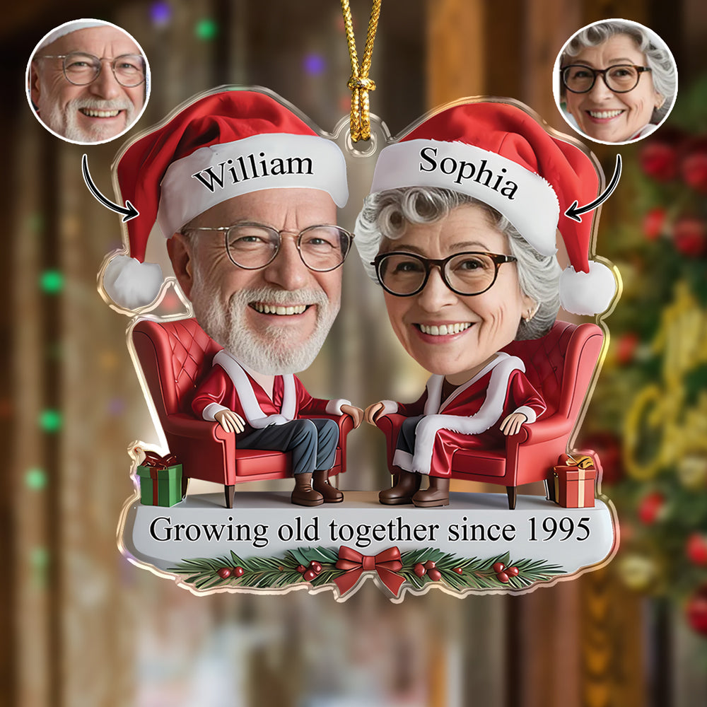 Custom Growing Old Together Since Couple Acrylic Ornament CH07 899252