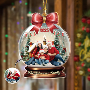 Custom Family Photo Merry Christmas - Personalized Acrylic Ornament CH07 899796