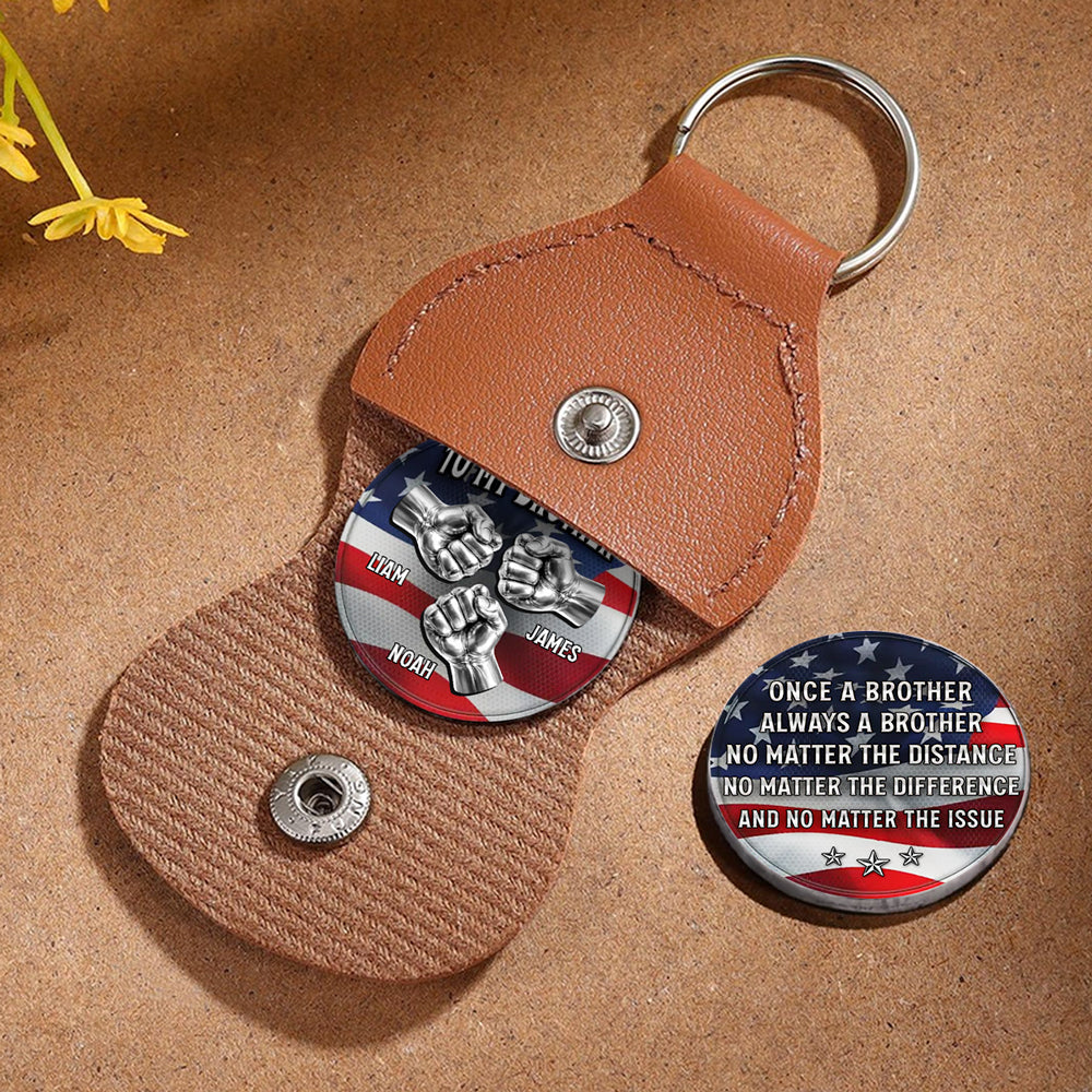 To My Brother Personalized Pocket Hug – Custom Name American Flag Pocket Hug TH10 169049