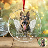 Custom Dog Photo Forever Loved Memorial Glass Ornament HA75 897034