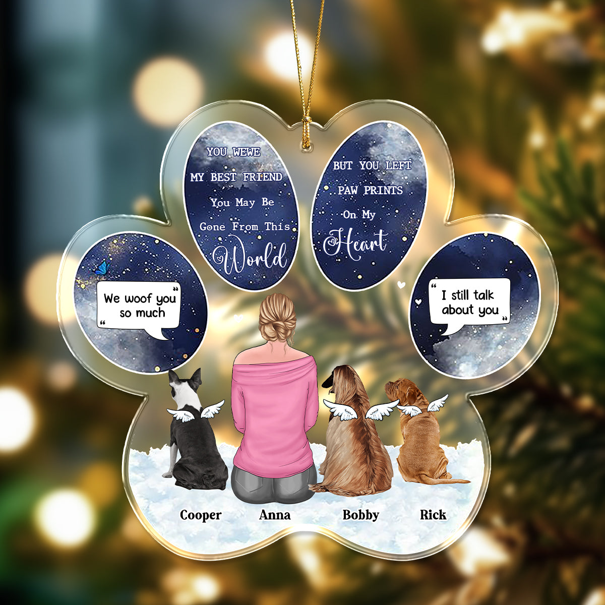 You Were My Favorite Hello And Hardest Goodbye - Personalized Custom Shaped Acrylic Ornament LM32 895915