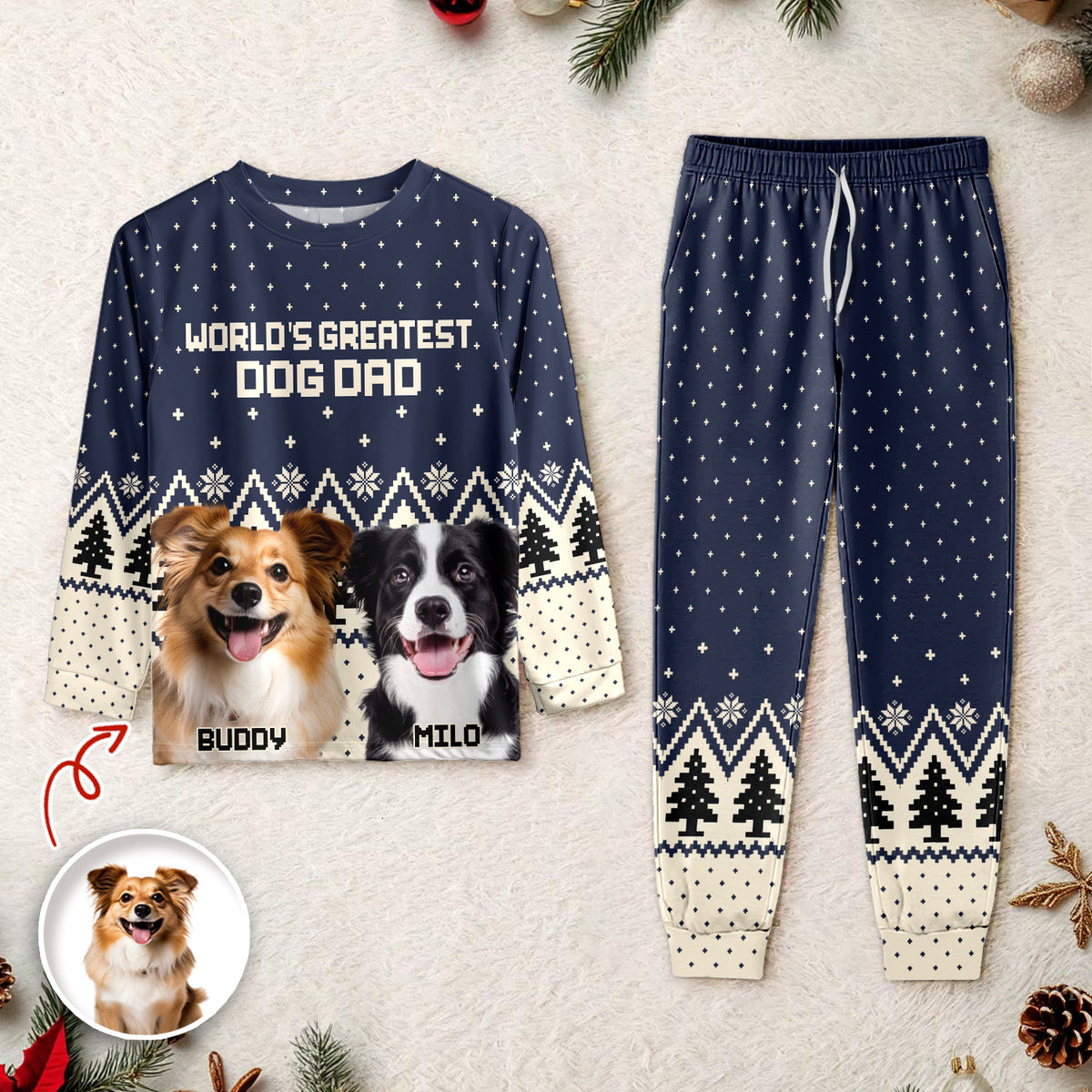 Custom Photo Dog Looking - Personalized Sleepwear For Dog Lovers LM32 895563
