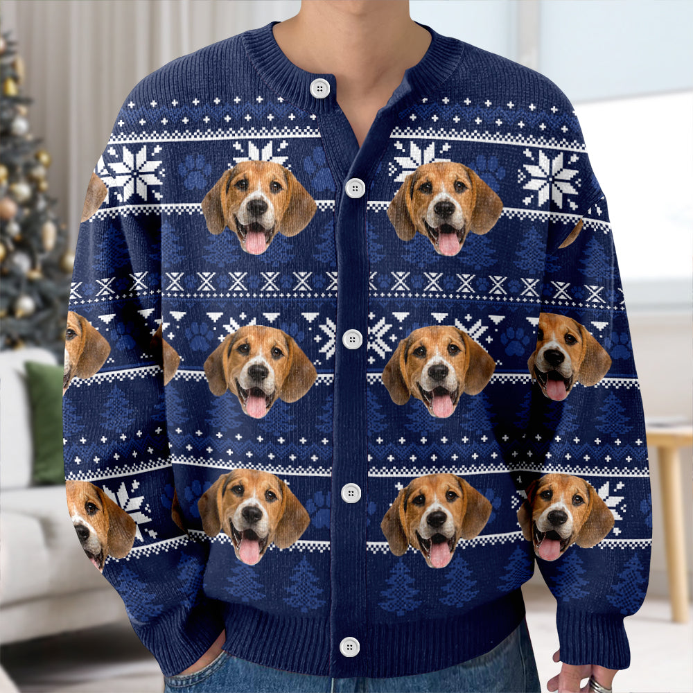 Custom Funny Photo May Your Christmas Be Hairy And Bright Cardigan HO82 900274