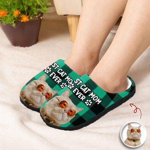 Custom Photo Best Dog Mom, Dog Dad Ever Slippers Gift For Pet Lovers HA75 897002