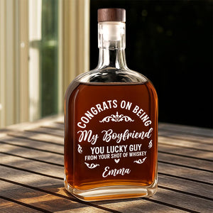 Congrats On Being My Husband Whiskey Bottle TH10 894045