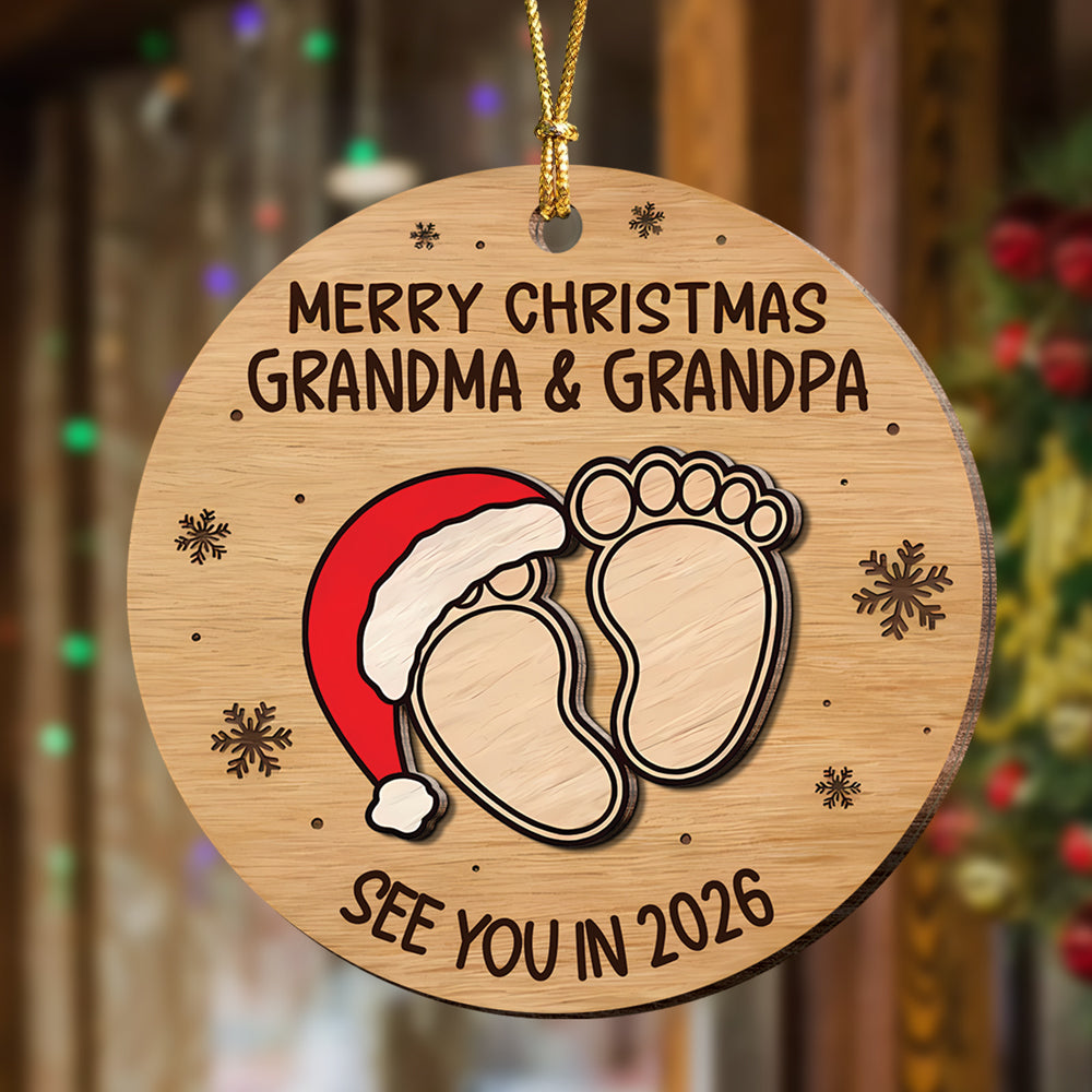Christmas Baby Shower - Personalized Wood Ornament Gifts For New Moms, New Dads, New Parents CH07 899282