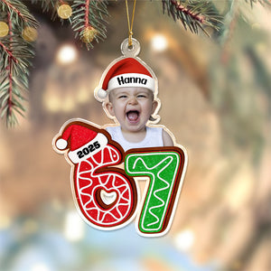 Custom Photo Six Seven Gen Alpha Humor Acrylic Ornament HO82 900704