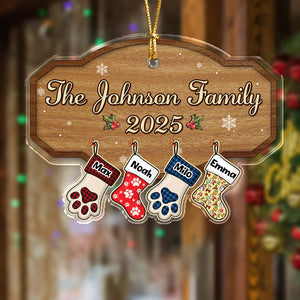 Family With Pets Personalized Acrylic Ornament CH07 899564