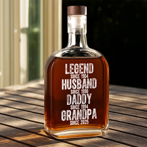 Legend Husband Daddy Grandpa - Family Personalized Whiskey Bottle HA75 892522