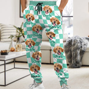 Custom Photo Dog Cat - Checkerboard Street Style Sweatpants HA75 892616