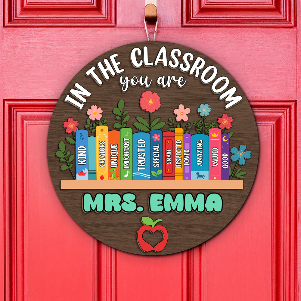 In this Classroom You Are Personalized Cute Teacher Door Sign Classroom Decor CH07 896156