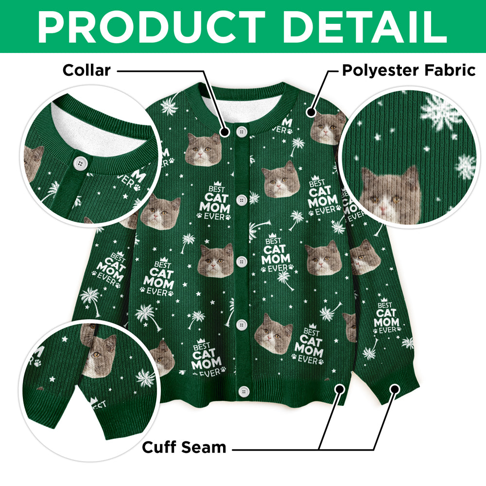 Custom Photo Best Cat Dad Mom Ever Family Cardigan CH07 899574