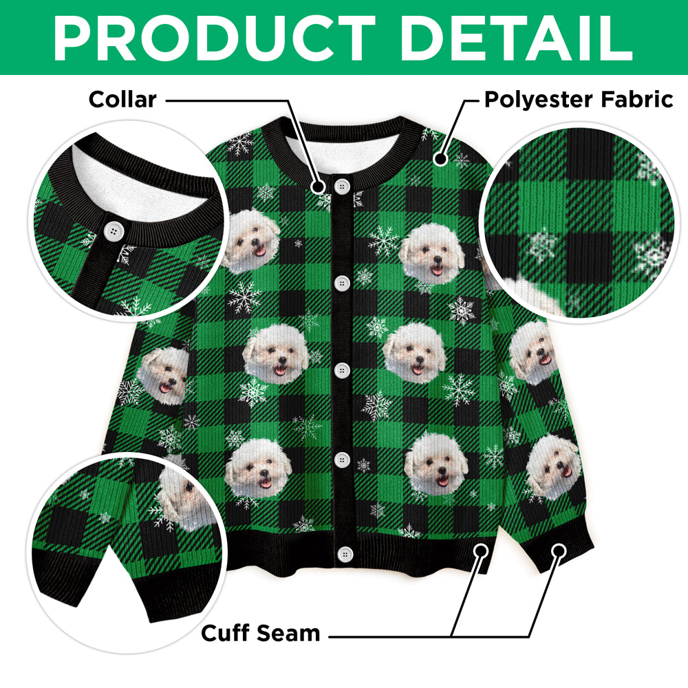 Custom Photo Christmas Ugly Cardigan Gift For Dog Lover CH07 899832