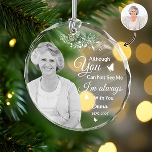 Custom Photo I'm Always With You Memorial Glass Ornament For Christmas TH10 896483