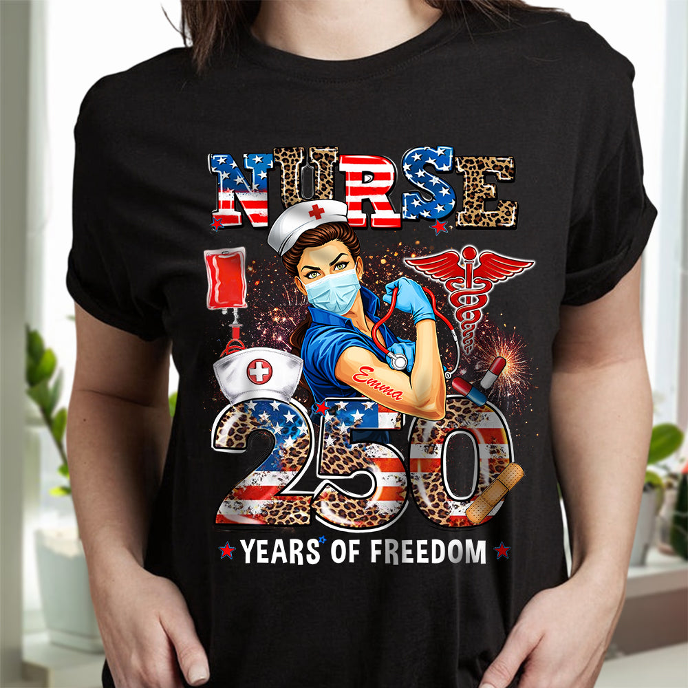 America Nurse 250 Years Of Freedom Dark Shirt TH10 898717