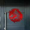 Custom Family Name Patriotic Native Eagle Metal House Metal Sign, Patriotic Wall Art HO82 901160
