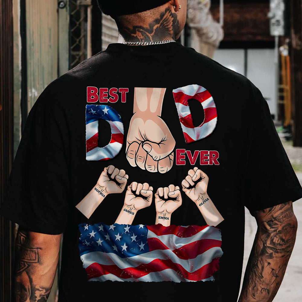 Personalized Best Dad Ever Back Shirt TH10 892831