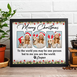 Custom Dog Photo Merry Christmas Picture Frame For Dog Mom CH07 896438